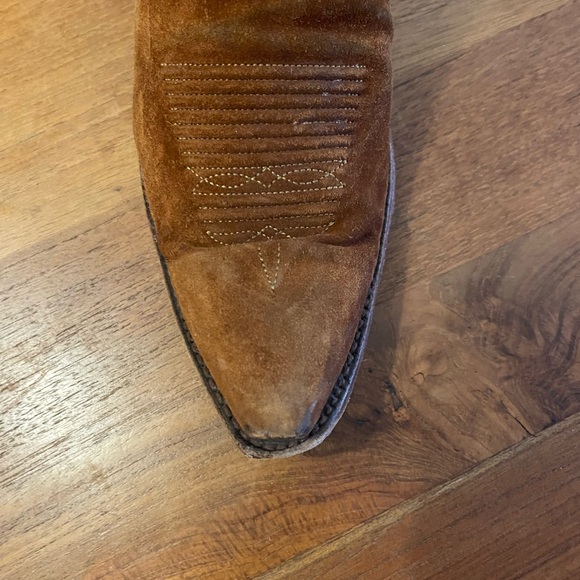 Brown Suede Cowboy Boots - Picture 10 of 12
